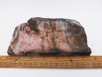 Large Rhodonite with Quartz Slab