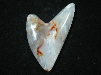 Plume Agate Heart Cabochon